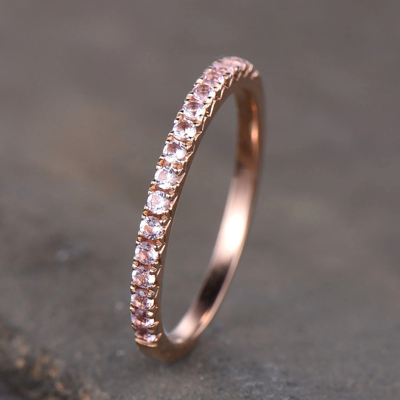 Women's 0.25 Carat 925 Silvery Elegant Moissanite Stackable Ring